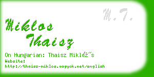 miklos thaisz business card